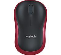 Mouse Logitech WL M185 wireless 2,4 GHz nero/rosso 910-002240 - uso ambidestro -