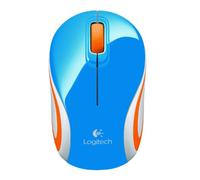 Logitech M187 Mouse Wireless Tascabile Ultra Compatto, 2.4 GHz con Ricevitore USB, Rilevamento Ottico 1000 DPI, 3 Pulsanti, PC/Mac/Laptop, Blu