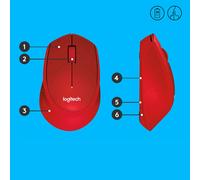 LOGITECH M330 RT - Wireless mouse - red