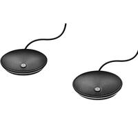 Logitech Microfoni di espansione per videoconferenze, indicatori luminosi, tipo microfono mono, banda larga, cancellazione del rumore, microfono muto, laptop/PC/Mac, nero (rinnovato)