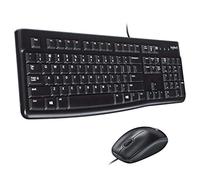 Logitech MK120 Combo Tastiera e Mouse con Filo per Windows, Layout Inglese QWERTY - Nero