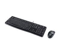 Logitech MK120 Combo Tastiera e Mouse con Filo per Windows, Layout Internazionale QWERTY - Nero