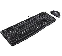 Logitech MK120 Combo Tastiera e Mouse con Filo per Windows, Layout Internazionale QWERTY - Nero
