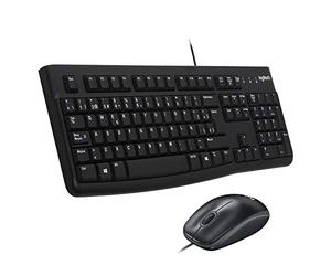 Logitech MK120 Combo Tastiera e Mouse con Filo per Windows | Layout Spagnolo QWERTY - Nero