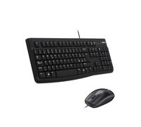 Logitech MK120 Combo Tastiera e Mouse con Filo per Windows, Mouse Ottico Cablato