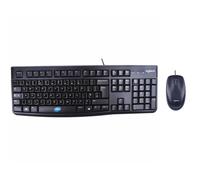 Logitech Mk120 Kit Mouse E Tastiera Usb Cablato Layout Con Adesivi Inglese Uk_