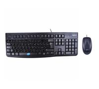 Logitech Mk120 Kit Mouse E Tastiera Usb Cablato Layout Con Adesivi Russo Ru_