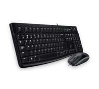 Logitech MK120 Kit Tastiera e Mouse Cablati, Layout Greco Qwerty, Nero
