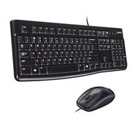 Logitech MK120 Kit Tastiera e Mouse Cablati, Layout Svizzero QWERTZ, Nero
