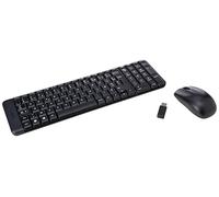 Logitech MK220 Combo Tastiera e Mouse Wireless Compatti per Windows, Layout Francese AZERTY - Nero