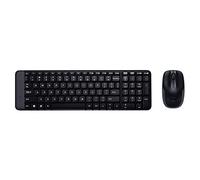 Logitech MK220 Combo Tastiera e Mouse Wireless Compatti per Windows, Layout Internazionale QWERTY - Nero