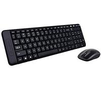 Logitech MK220 Combo Tastiera e Mouse Wireless Compatti per Windows, Layout Portoghese QWERTY - Nero