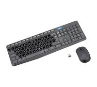 Logitech Mk235 Kit Mouse E Tastiera Wireless + Adesivi Layout Russo Qwerty_