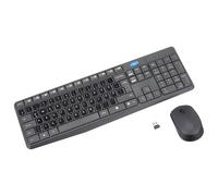 Logitech Mk235 Kit Mouse E Tastiera Wireless + Adesivi Layout Tedesco Qwertz_