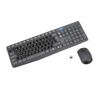 Logitech Mk235 Kit Mouse Tastiera Wireless + Adesivi Layout Inglese Uk Qwerty_