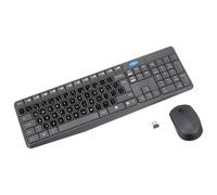 Logitech Mk235 Kit Mouse Tastiera Wireless + Adesivi Layout Inglese Us Qwerty_