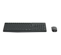 Logitech MK235 tastiera Mouse incluso Casa RF Wireless QWERTY US International Grigio