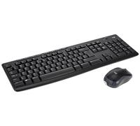 Logitech MK270 Combo Tastiera e Mouse Wireless per Windows, Layout Inglese QWERTY - Nero