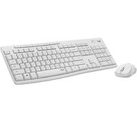 Logitech MK295 Kit Mouse e Tastiera Wireless, Layout Inglese QWERTY, Bianco