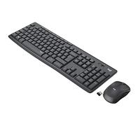 Logitech MK295 Kit Mouse e Tastiera Wireless, Layout Inglese QWERTY, Grigio