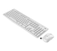 Logitech Kit mouse e tastiera wireless silenziosi MK295 in Off-White, Inglese Regno Unito (QWERTY)