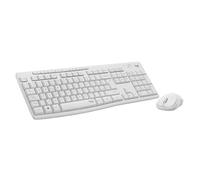 Logitech MK295 Kit Mouse e Tastiera Wireless, Tecnologia Silenttouch, Tastierino Numerico, Tasti Scelta Rapida, Tracciamento Ottico, Ricevitore USB Nano, Layout Italiano Qwerty, Bianco