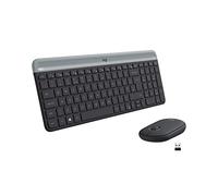 Logitech MK470 Kit mouse e tastiera, Layout Olandese-Belga AZERTY, Grigio