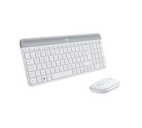 Logitech MK470 Kit Mouse e Tastiera, Layout Americano Qwerty, Bianco
