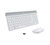 Logitech MK470 Kit Mouse e Tastiera, Layout Americano Qwerty, Bianco
