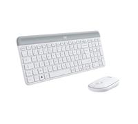 Kit di mouse e tastiera wireless ultrasottili Logitech MK470 in Off-white, Francese (AZERTY)