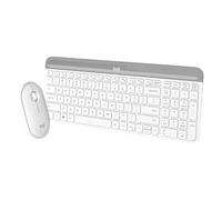Logitech MK470 Kit Mouse e Tastiera, Layout Scandinavo Qwerty, Bianco