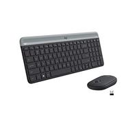 Logitech MK470 Kit Mouse e Tastiera, Layout Scandinavo Qwerty, Grigio