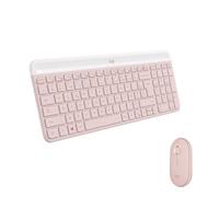 Logitech MK470 Slim Combo Tastboard e Compact Wireless, Ultra Silent, 2,4 GHz USB, Plug N 'Play, per Windows - Rose