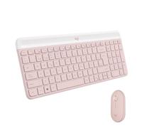 Logitech MK470 Slim Kit Tastiera e Mouse Wireless, Compatto, Silenzioso, Ricevitore USB a 2.4 GHz, Connettività Plug n' Play, Layout Spagnolo QWERTY, Rosa