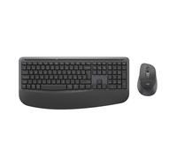 Logitech Signature Comfort Plus Combo MK880, kit di tastiera e mouse wireless, tastiera di dimensioni standard con poggiapolsi, clic silenziosi, Bluetooth, Windows e macOS, Italiano QWERTY - Grafite