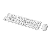 Logitech MK950 Signature Slim Keyboard Mouse incluso Mouse da tavolo RF wireless + Bluetooth AZERTY francese Bianco - Nouvo