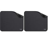 Logitech Mouse Pad - Studio Series, per Computer con Base in Gomma Antiscivolo, Scorrimento Facile, Resistente agli Schizzi, Materiali Durevoli, Portatile, Design Moderno - Grigio (Confezione da 2)