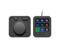 Logitech MX Creative Console, keypad programmabile con 9 tasti LCD personalizzabili e manopola di controllo per progettazione grafica, montaggio video, fotografia, per Adobe, Zoom, Spotify ecc-Grafite