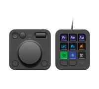 Logitech MX Creative Console, keypad programmabile con 9 tasti LCD personalizzabili e manopola di controllo per progettazione grafica, montaggio video, fotografia, per Adobe, Zoom, Spotify ecc-Grafite