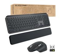 Logitech MX Keys Combo for Business Gen 2 Wireless Keyboard + Mouse +Palm Rest,