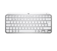 Logitech MX Keys Mini tastiera wireless illuminata minimalista, compatta, Bluetooth, retroilluminata, USB-C, compatibile con Apple macOS, iOS, Windows, Linux, Android, metallo, grigio chiaro, QWERTY