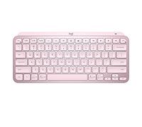 Logitech MX Keys Mini Tastiera Illuminata Wireless, Minimal, Compatta, Bluetooth, Retroilluminata, USB-C, Compatibile con Apple macOS, iOS, Windows, Linux, Android, in Metallo - Rosa
