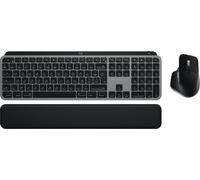 Logitech MX Keys S Combo per Mac tastiera Mouse incluso casa/ufficio RF wireless + Bluetooth AZERTY francese Alluminio, Nero - Nouvo
