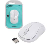 Logitech PC USB Mouse M220 Silenzioso Bianco senza Fili Wireless Radio 3 Tasti