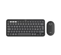 Logitech Pebble 2 Combo, kit tastiera e mouse wireless discreto, portatile e personalizzabile, Logi Bolt, Bluetooth, Easy-Switch per Windows, macOS, iPadOS, Chrome - Layout Italiano QWERTY, Grafite