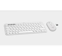 Logitech Kit Pebble 2 - Mouse e tastiera wireless in Bianco Bitonale, Inglese Regno Unito (QWERTY)