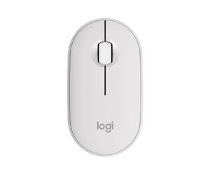 Logitech Pebble Mouse 2 M350s bianco Mouse wireless che combina design moderno e funzionalità silenziosa, ideale per qualsiasi ambiente di lavoro.