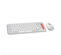 Logitech POP ICON COMBO, kit mouse e tastiera Bluetooth, digitazione comoda, tasti e pulsanti programmabili, clic discreti, Easy-Switch fino a 3 dispositivi, Layout Italiano QWERTY - Bianco