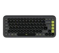 Logitech Tastiera Bluetooth POP Icon Keys in Grafite e verde, Tedesco (QWERTZ)