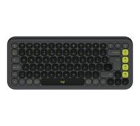Logitech POP ICON KEYS draadloos Bluetooth-toetsenbord, comfortabel typen, programmeerbare toetsen, eenvoudig schakelen tussen maximaal 3 apparaten, voor laptop, tablet, pc, US INT'L QWERTY - Grafiet